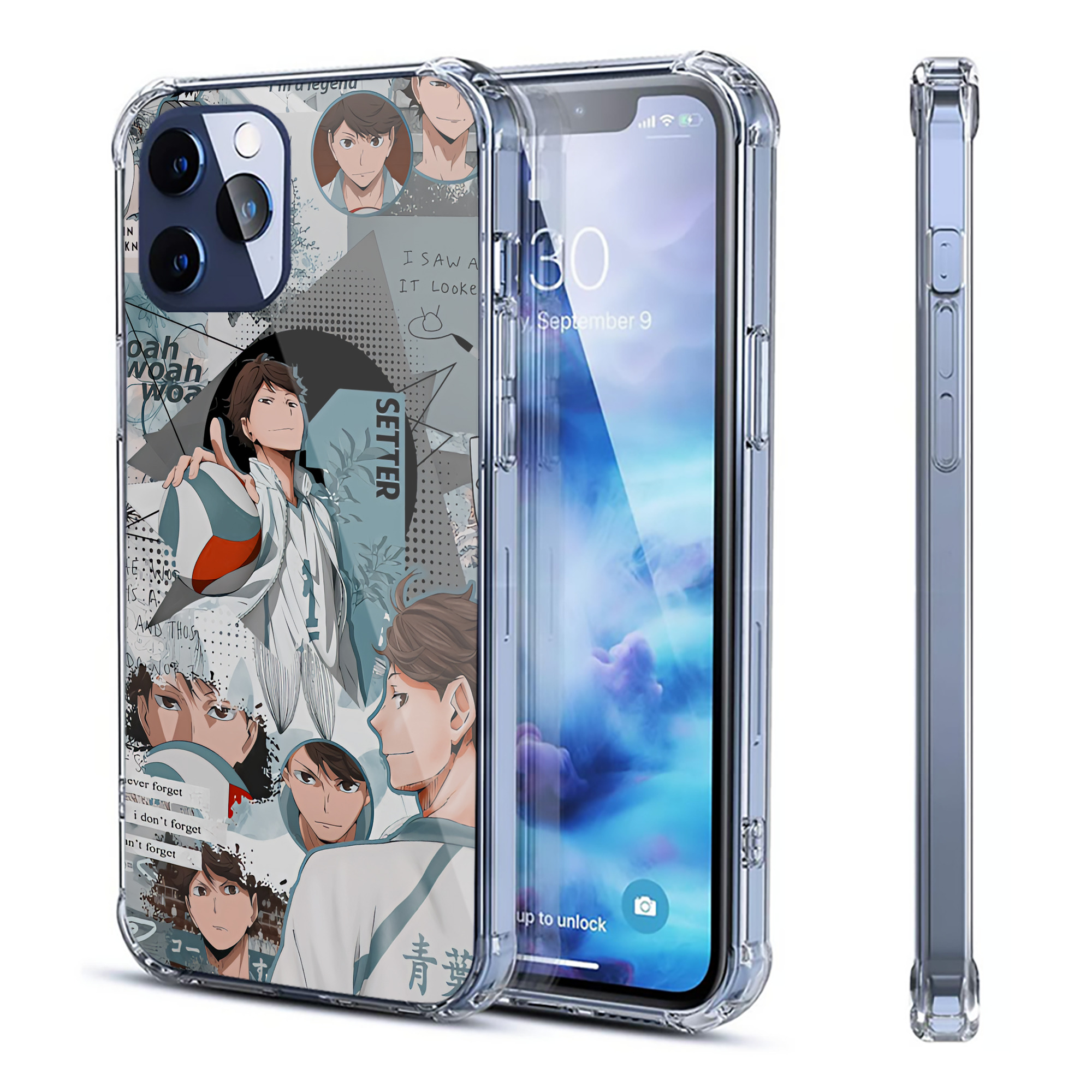 （画像用） ハイキュー!! Haikyu!! 【iPhone 12シリーズ対応】透明スマホケース（クリアソフトケース）